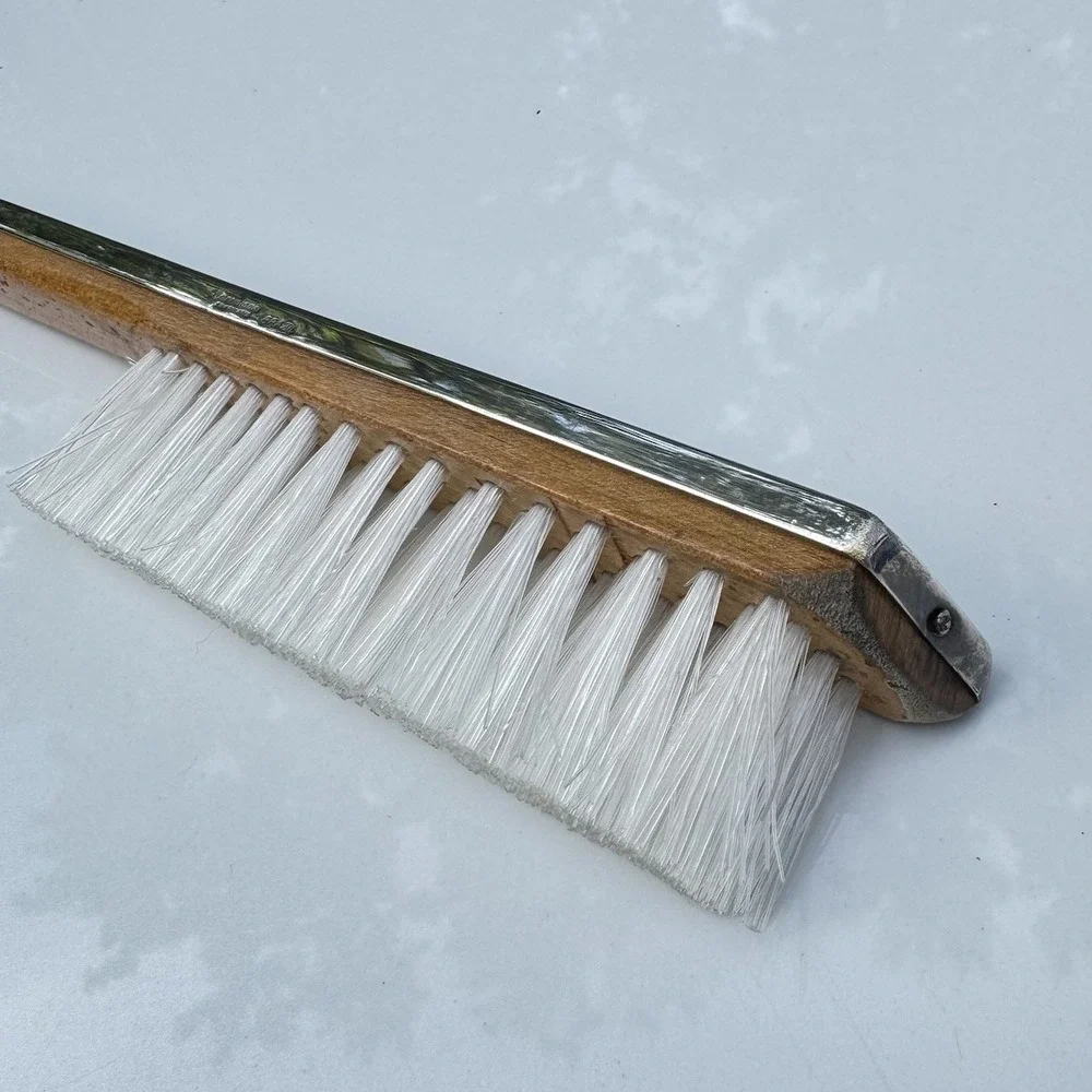 Vintage Meridional Silverplated Clothes Brush Brazil‎ Wood Handle Vanity Brush